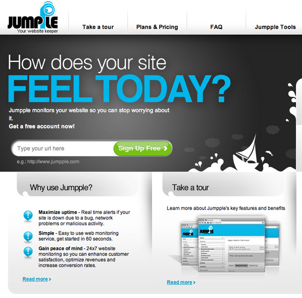 jumpple -  בדיקת זמינות אתרים